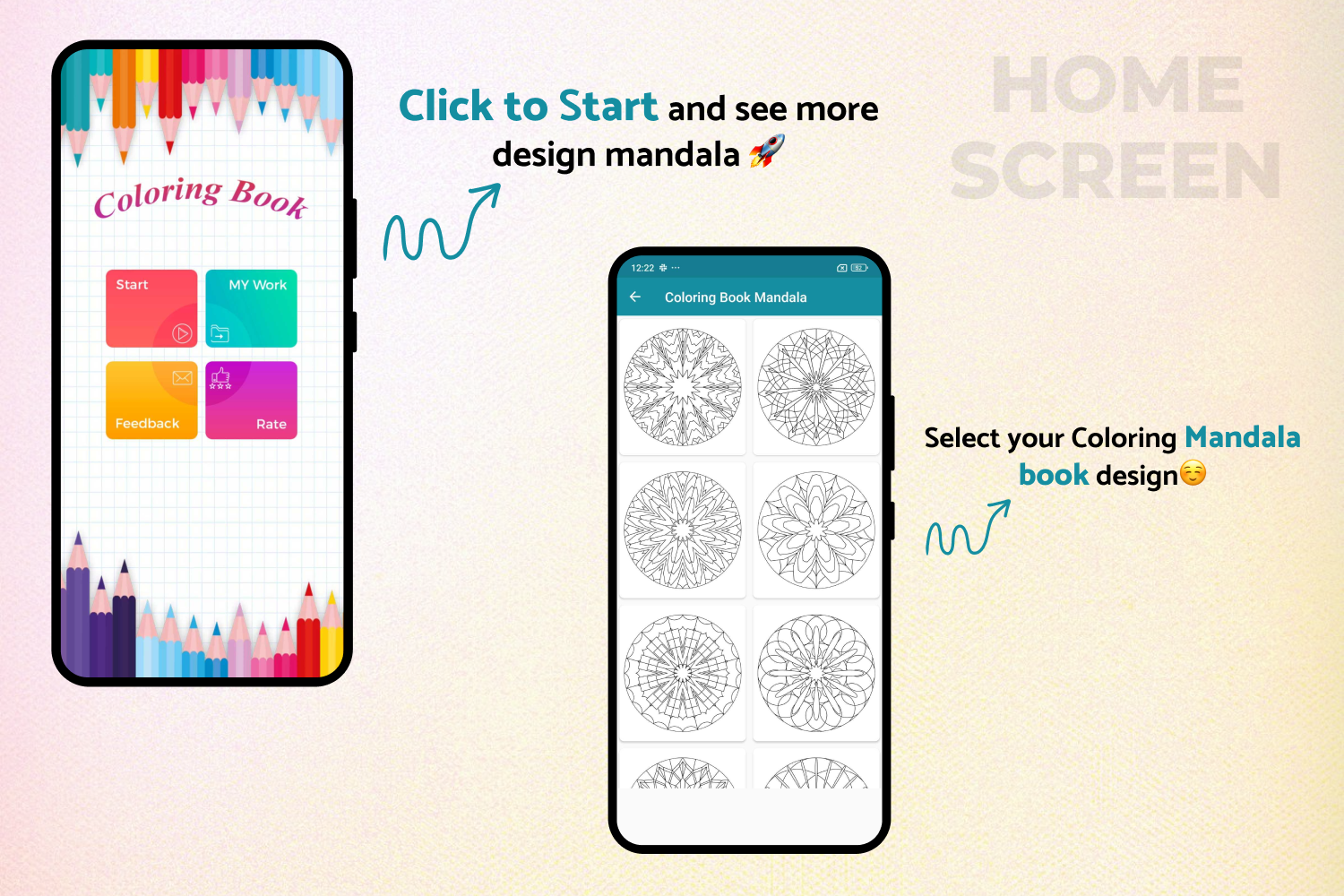 Coloring Book For Mandala