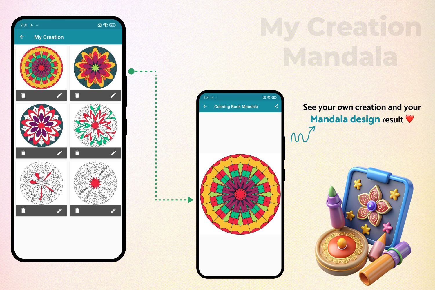 Coloring Book For Mandala