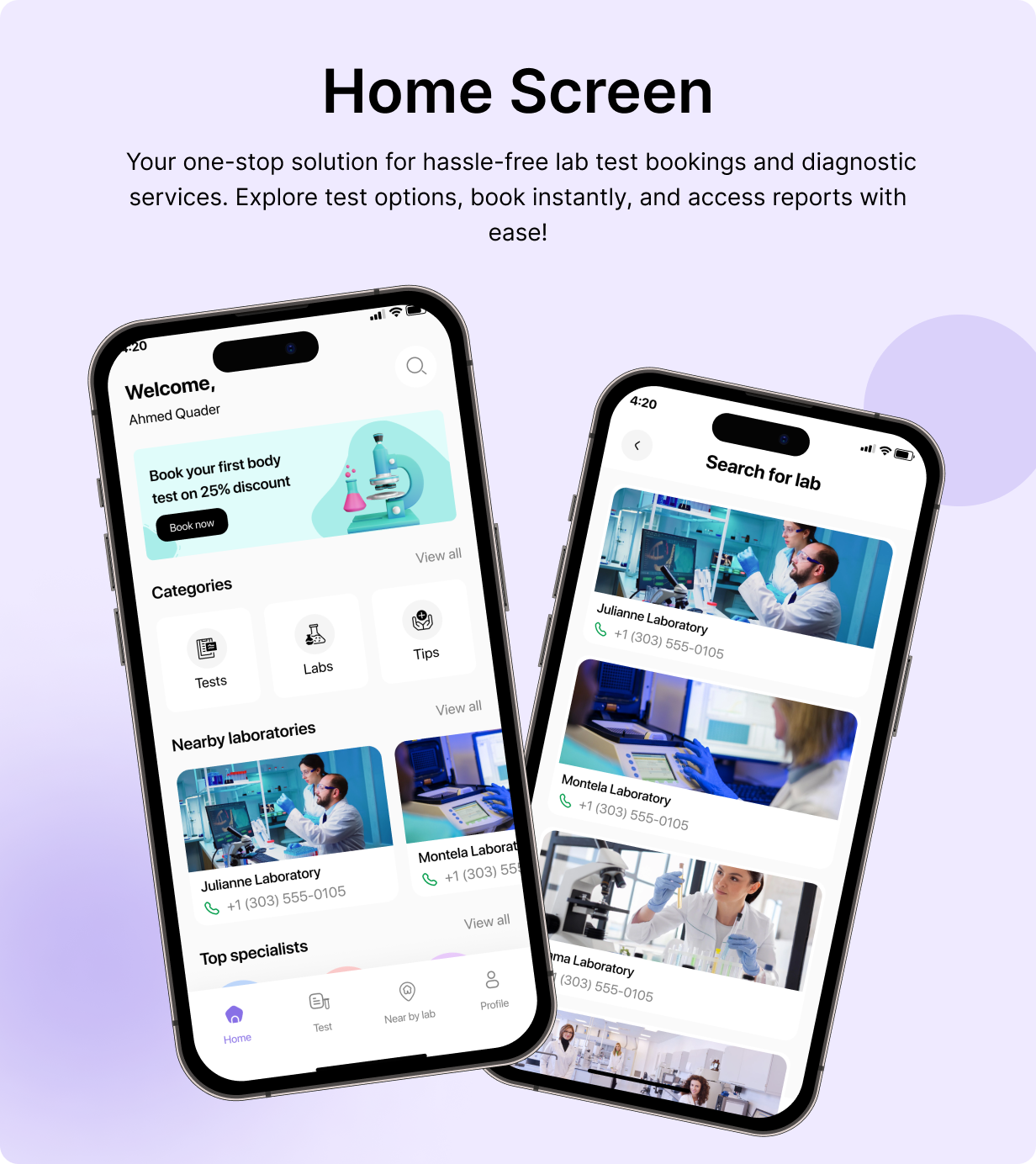 Pathology: Book Lab Testing Full App in Flutter with Node.js Backend | Lab Portal App