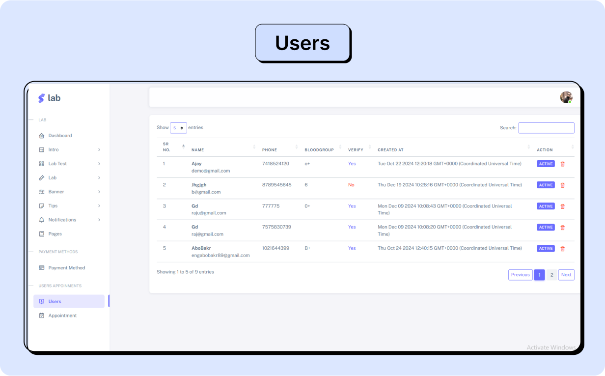 Pathology: Book Lab Testing Full App in Flutter with Node.js Backend | Lab Portal App