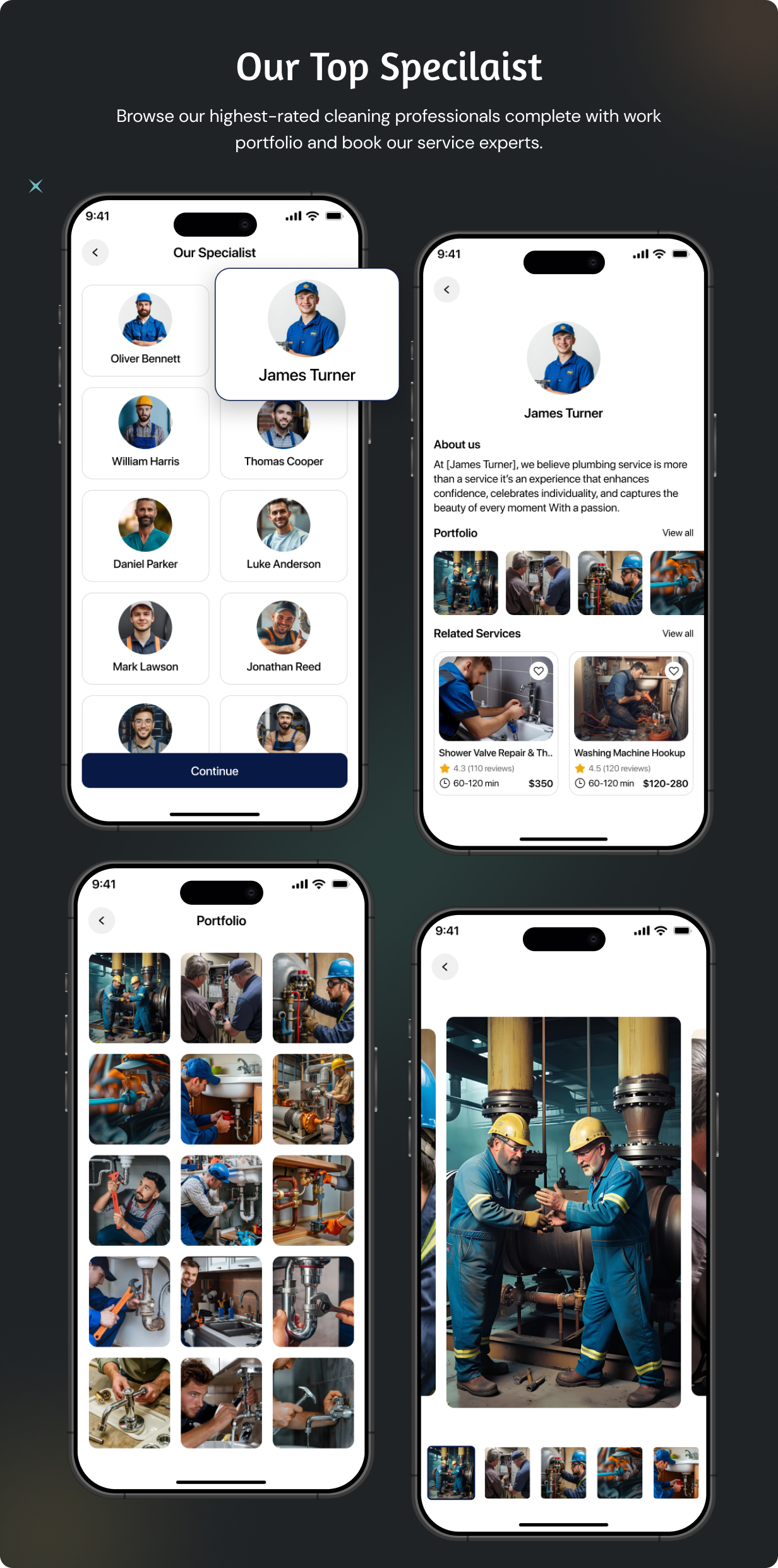 Plumber Services Booking Full app in Flutter (Android, iOS) with Node.js Backend App