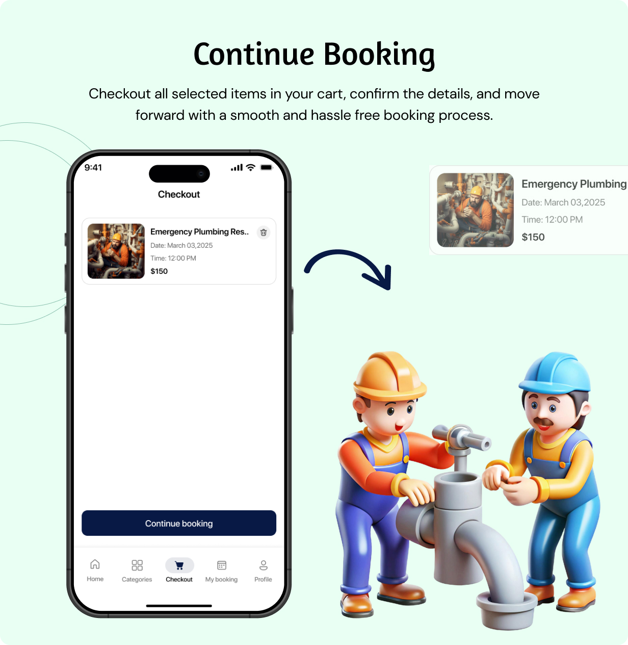 Plumber Services Booking Full app in Flutter (Android, iOS) with Node.js Backend App