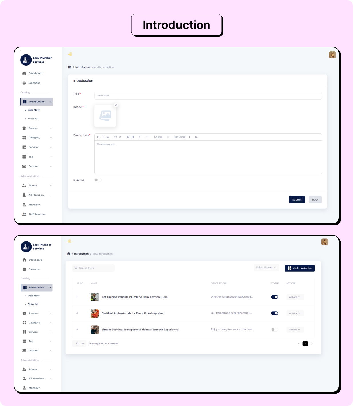Plumber Services Booking Full app in Flutter (Android, iOS) with Node.js Backend App