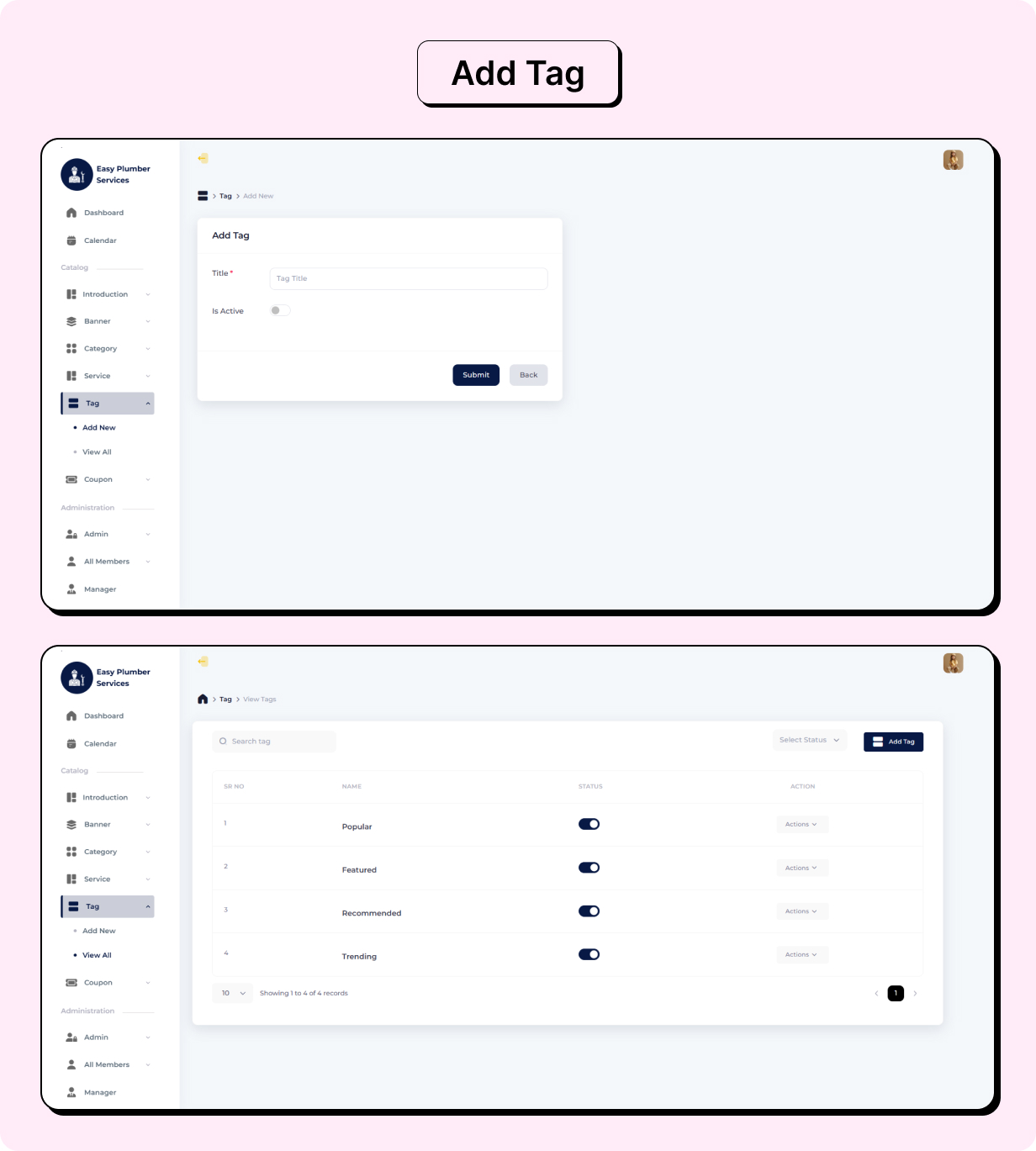 Plumber Services Booking Full app in Flutter (Android, iOS) with Node.js Backend App