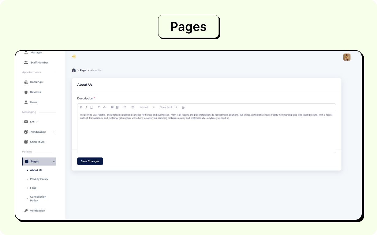 Plumber Services Booking Full app in Flutter (Android, iOS) with Node.js Backend App