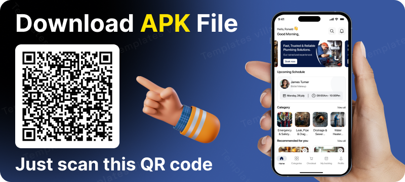 Plumber Services Booking Full app in Flutter (Android, iOS) with Node.js Backend App