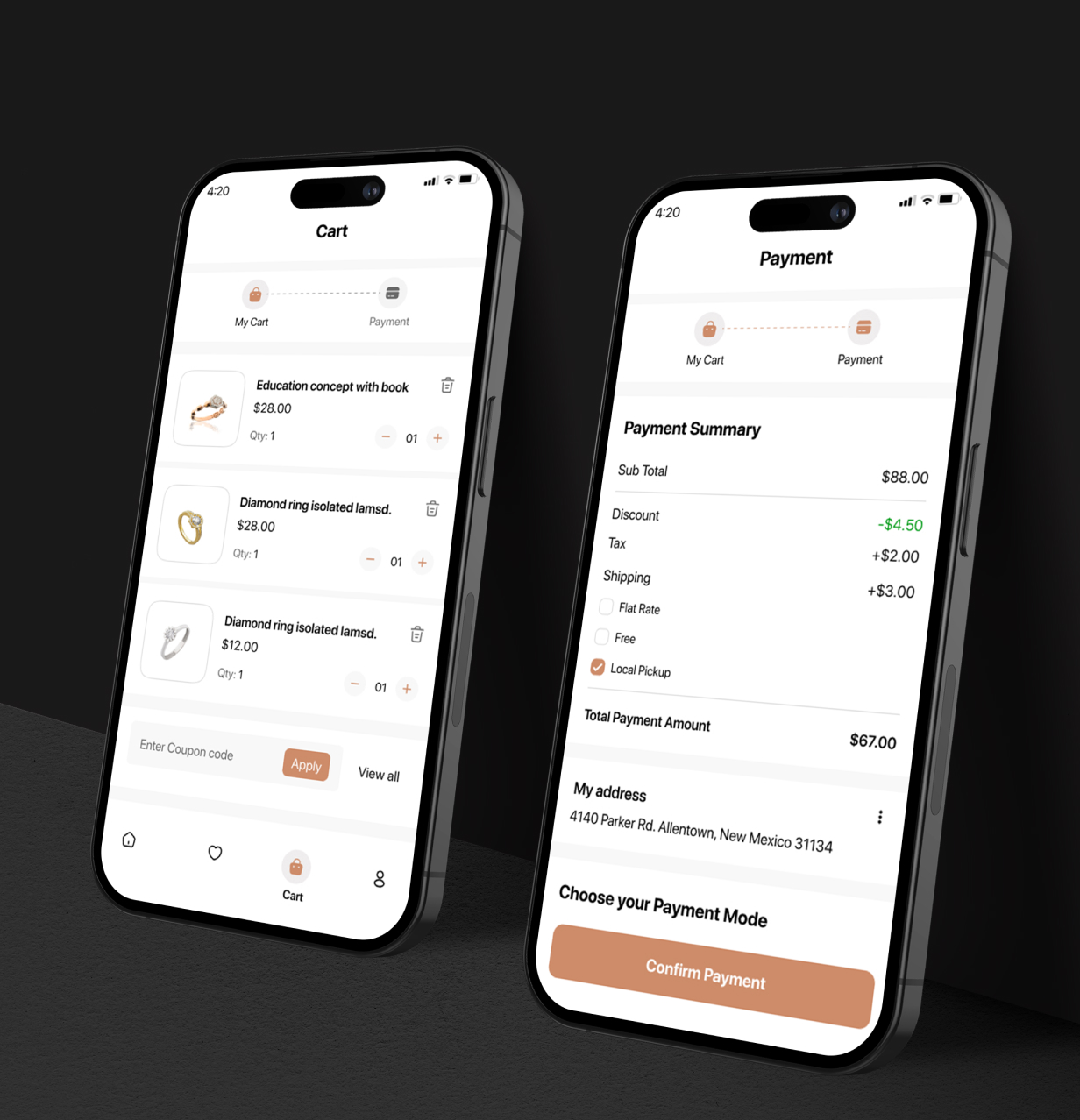 JewelLuxe E-commerce UI Template: Jewellery Shopping App in Flutter(Android, iOS) | OrnamentHub App - 17