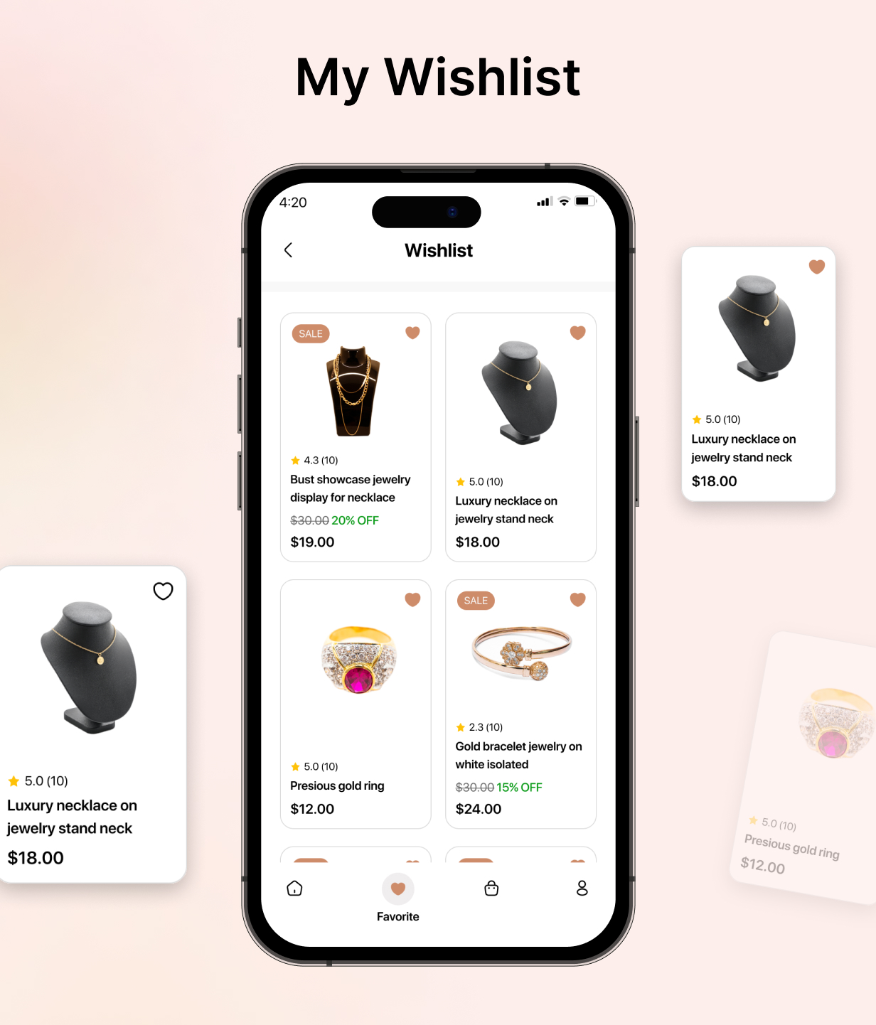 JewelLuxe E-commerce UI Template: Jewellery Shopping App in Flutter(Android, iOS) | OrnamentHub App - 12