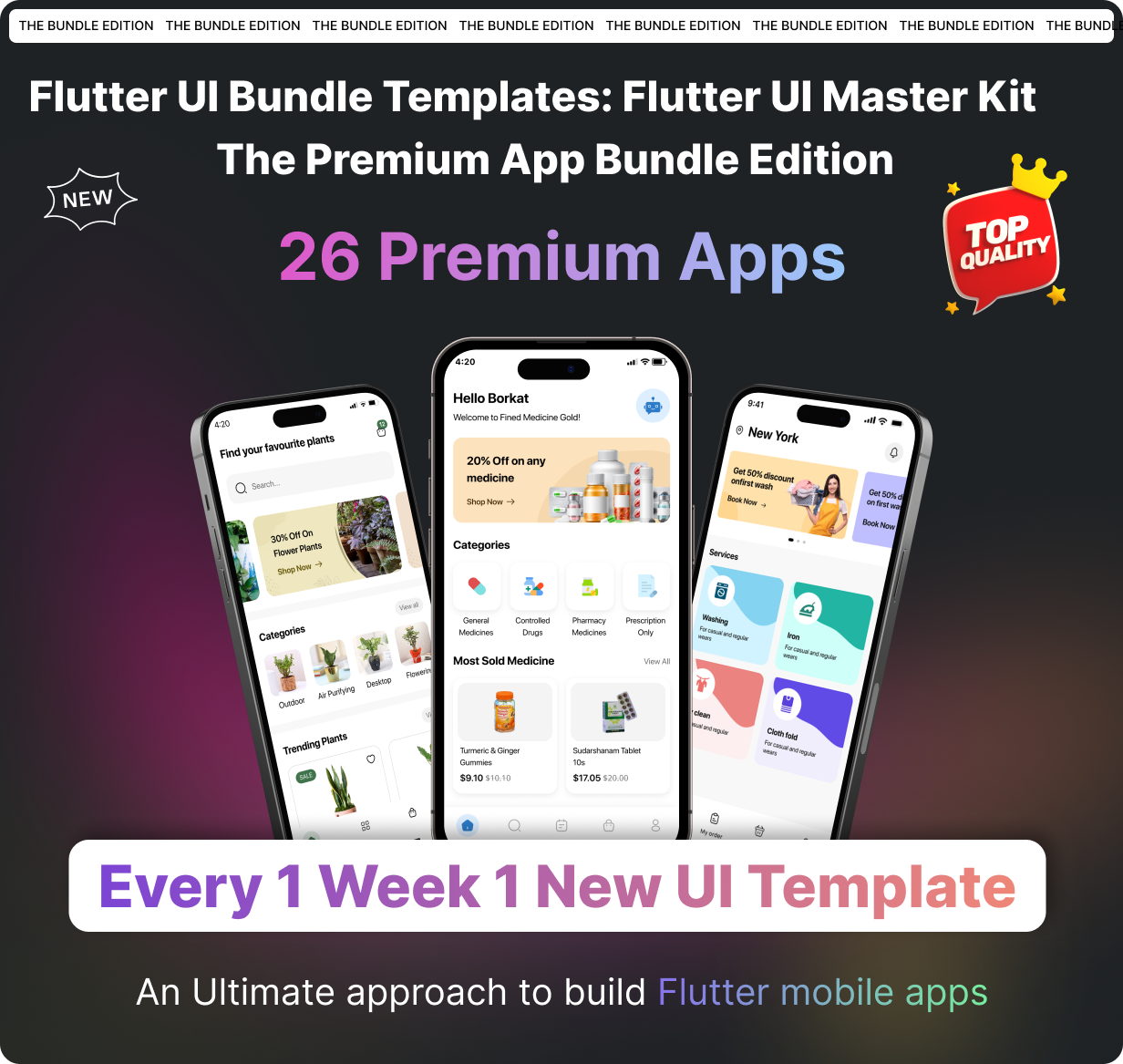 Flutter UI Bundle templates: Flutter UI Master Kit | The Premium App Bundle Edition - 2
