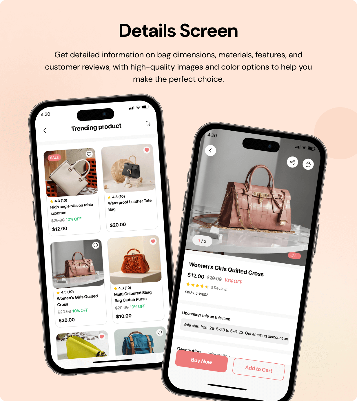 Bag Store App - E-commerce Store app in Flutter 3.x (Android, iOS) with WooCommerce Full App