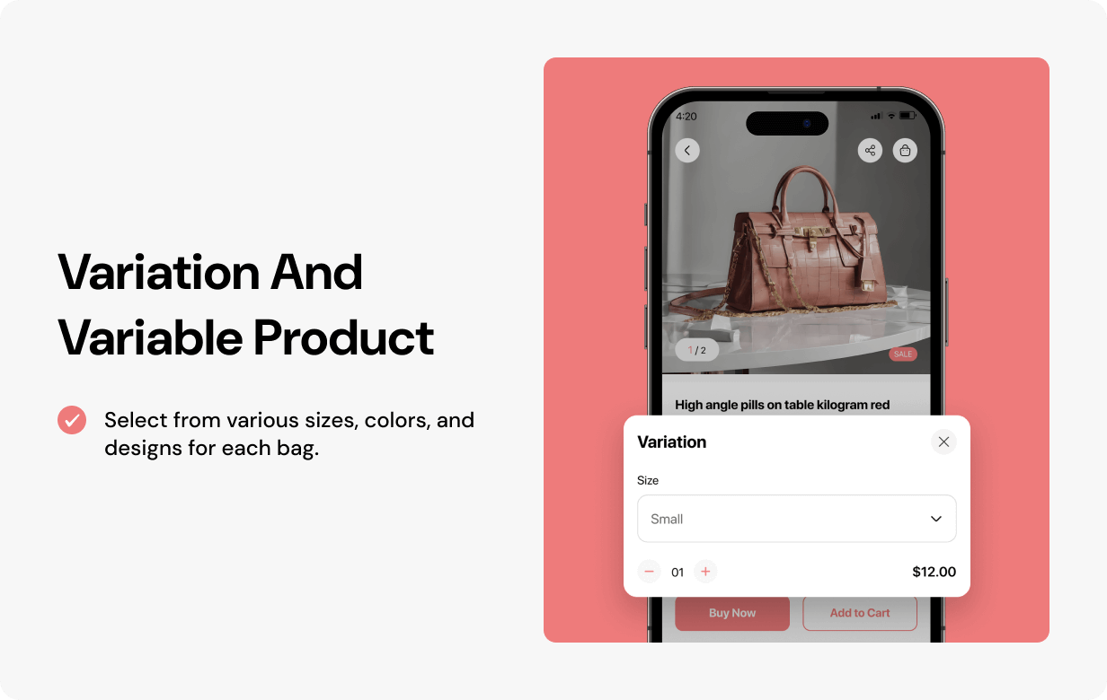 Bag Store App - E-commerce Store app in Flutter 3.x (Android, iOS) with WooCommerce Full App