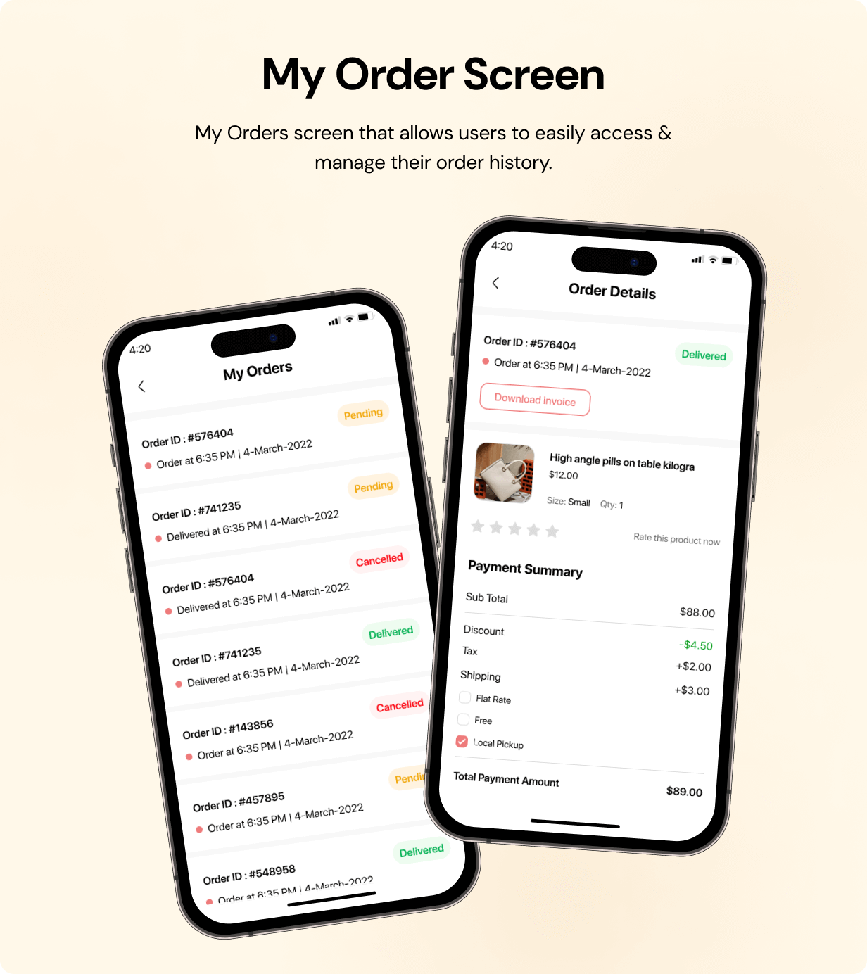 Bag Store App - E-commerce Store app in Flutter 3.x (Android, iOS) with WooCommerce Full App