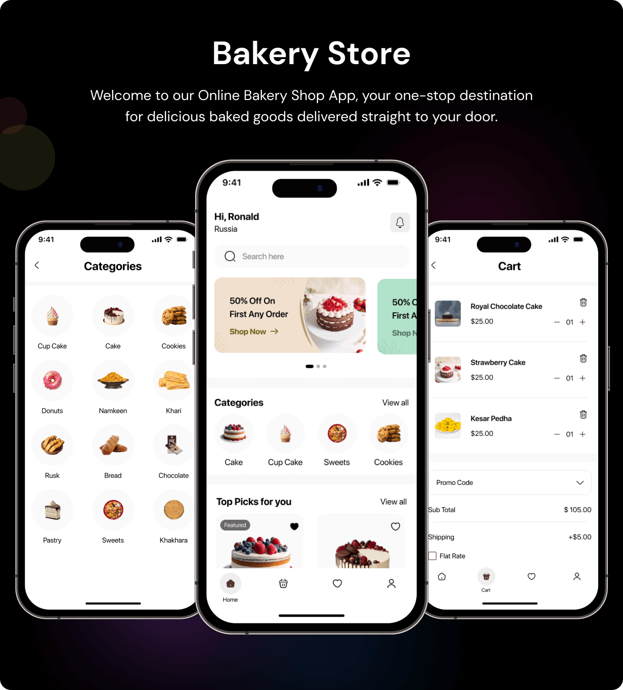 Bakery Shop App - E-commerce Store app in Flutter 3.x (Android, iOS) with WooCommerce Full App - 7