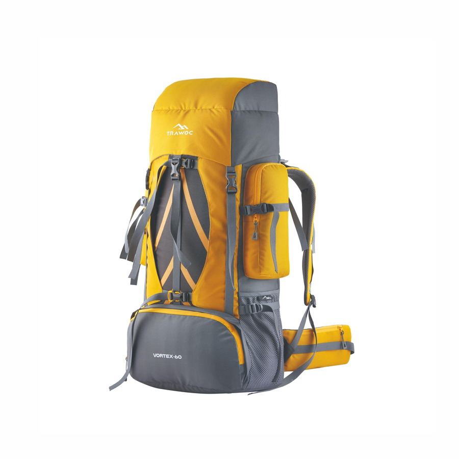 yellow camping bag