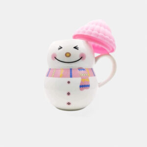 The Click India Ceramic Snowman Mug with  Lid Cover Christmas