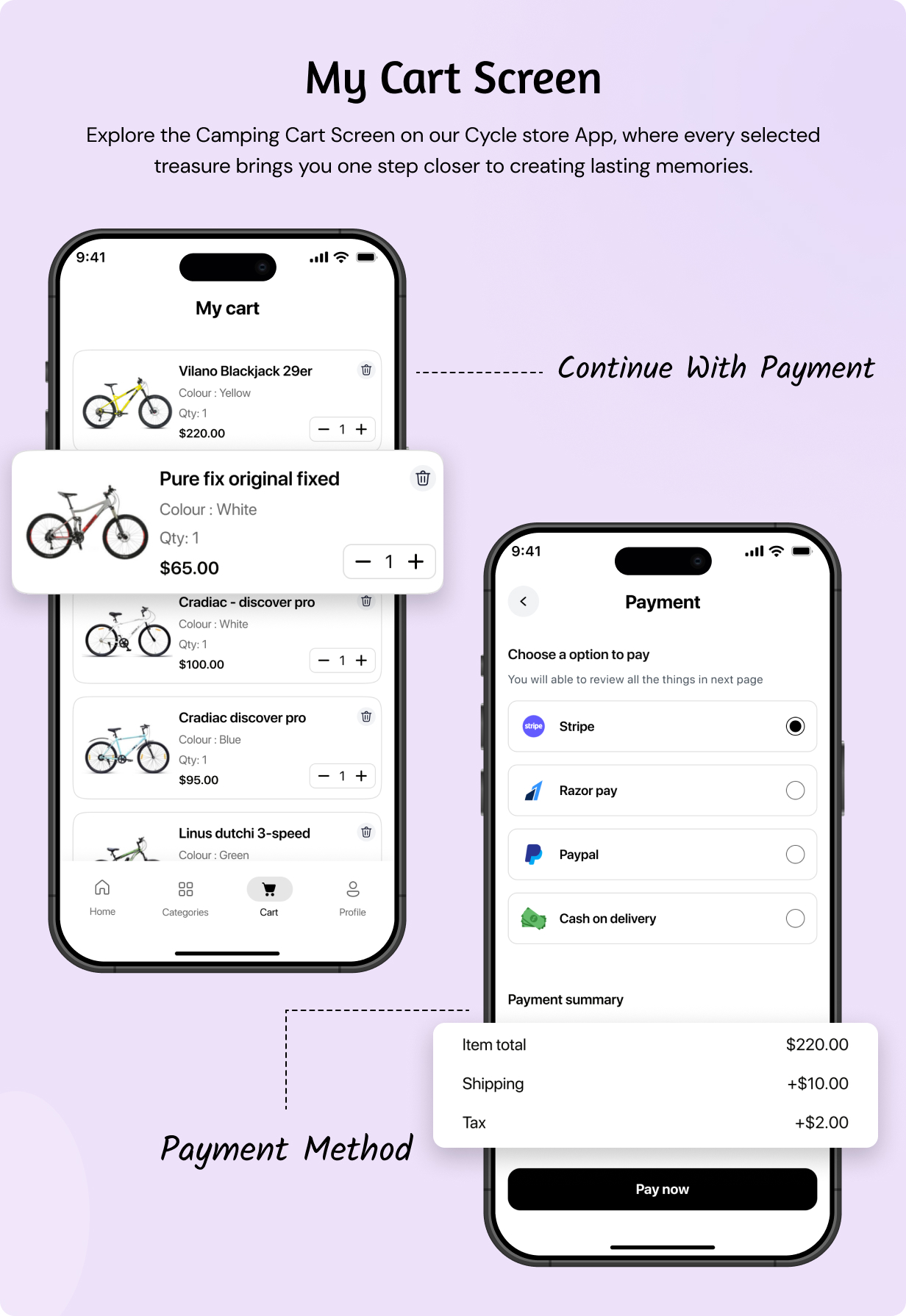 Cycle Store App - E-commerce Store app in Flutter (Android, iOS) with WooCommerce Full App