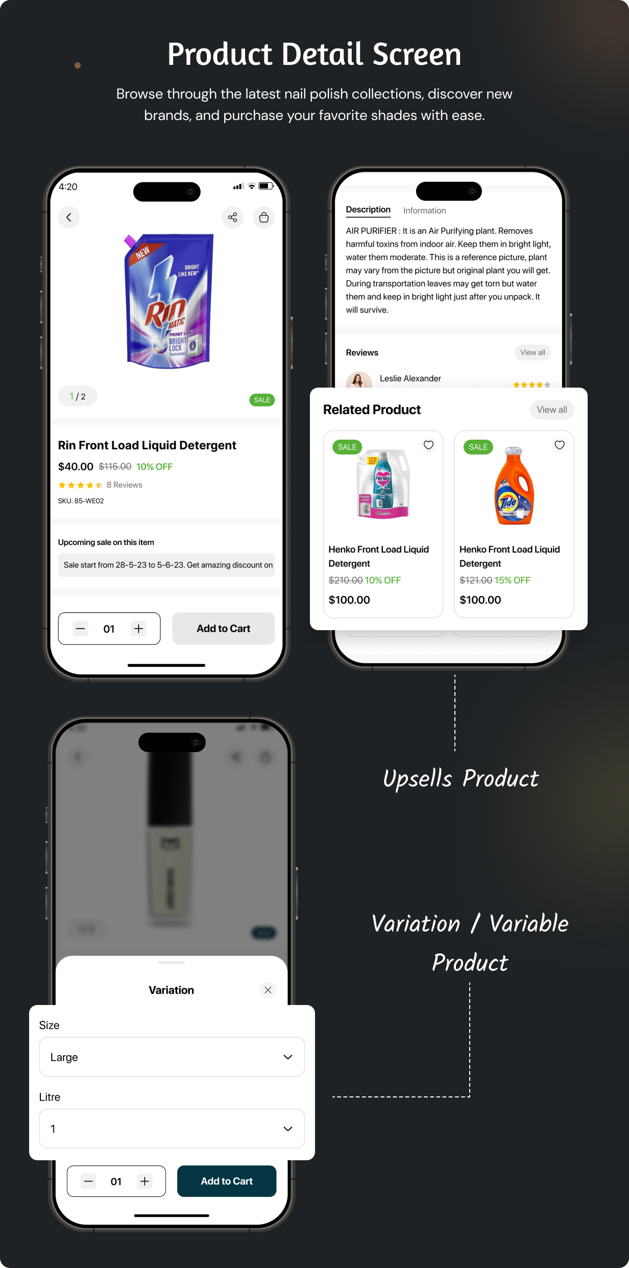 Detergent Shop App - E-commerce Store app in Flutter (Android, iOS) with WooCommerce Full App