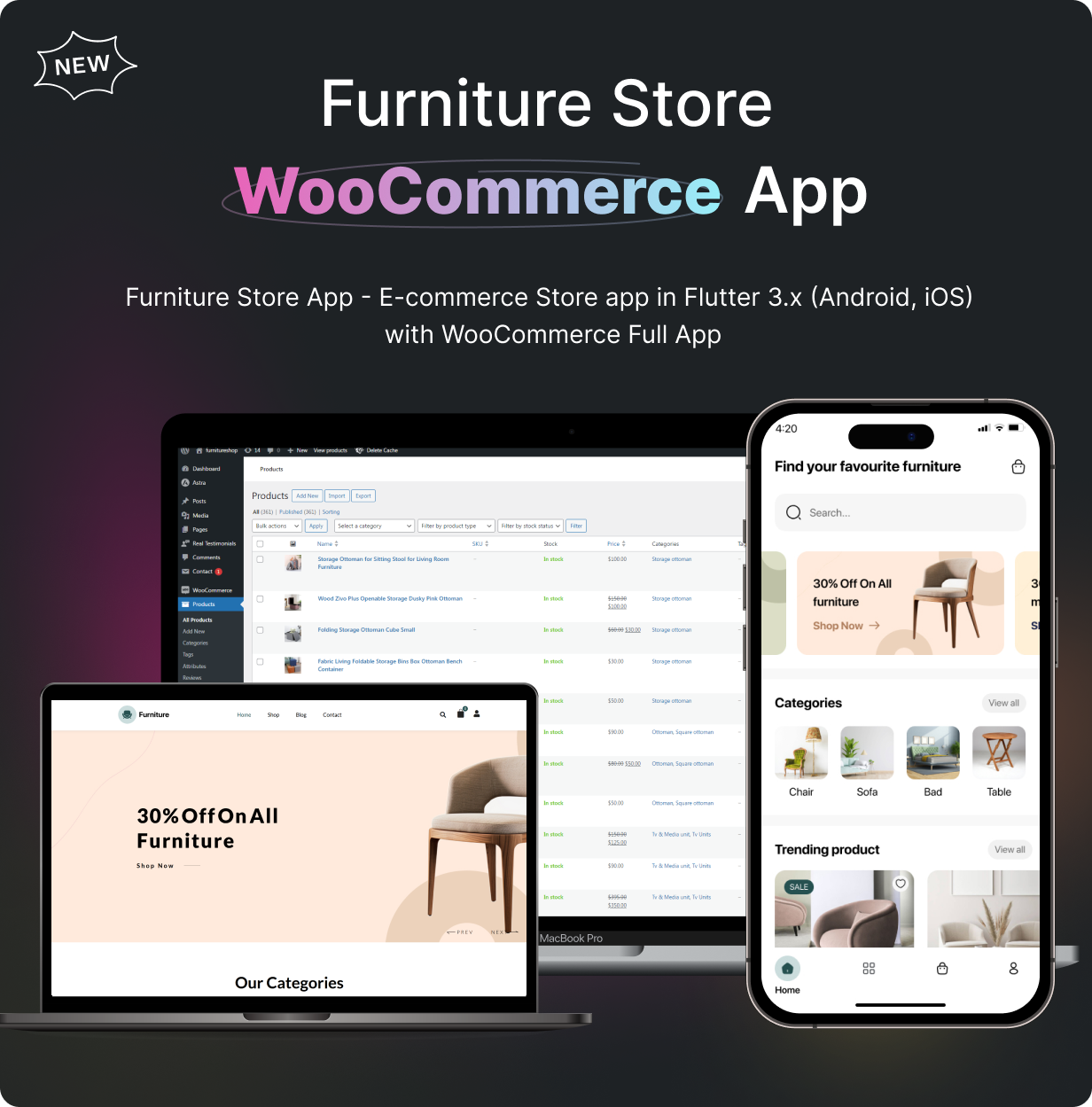 DecorHome App - Online Furniture Selling in Flutter 3.x (Android, iOS) with WooCommerce Full App - 5
