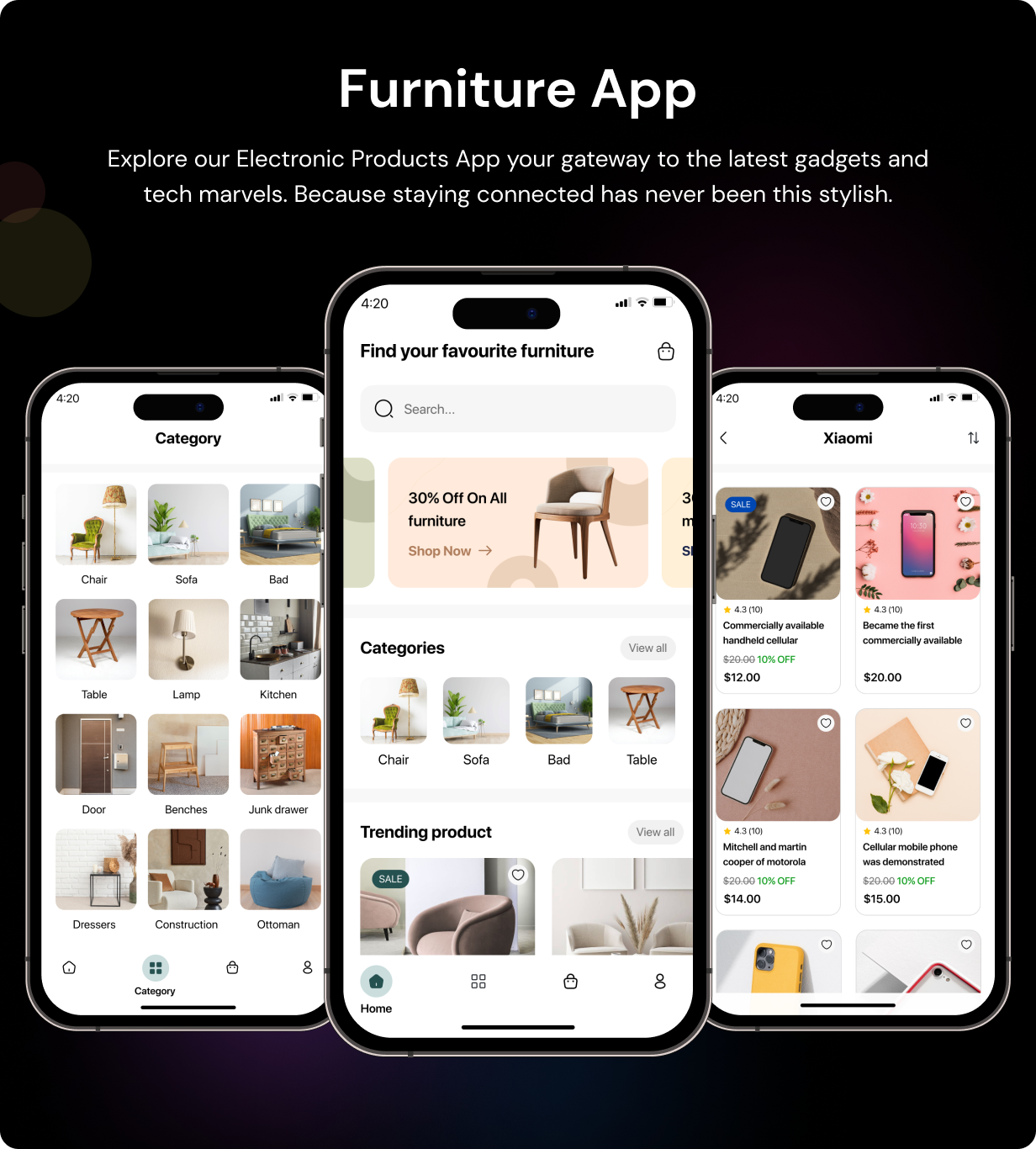DecorHome App - Online Furniture Selling in Flutter 3.x (Android, iOS) with WooCommerce Full App - 7