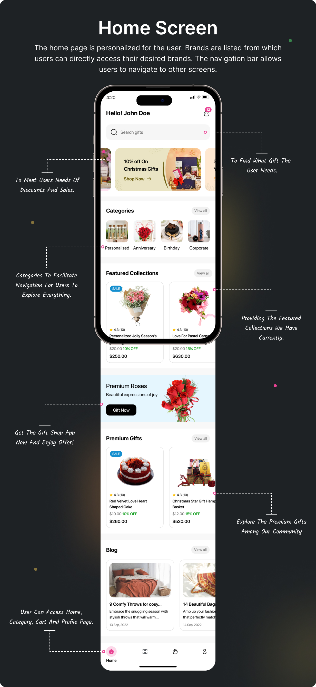 Giftly App - Online Gift Store Flutter 3.x (Android, iOS) WooCommerce Full App | Daily Gift App - 10