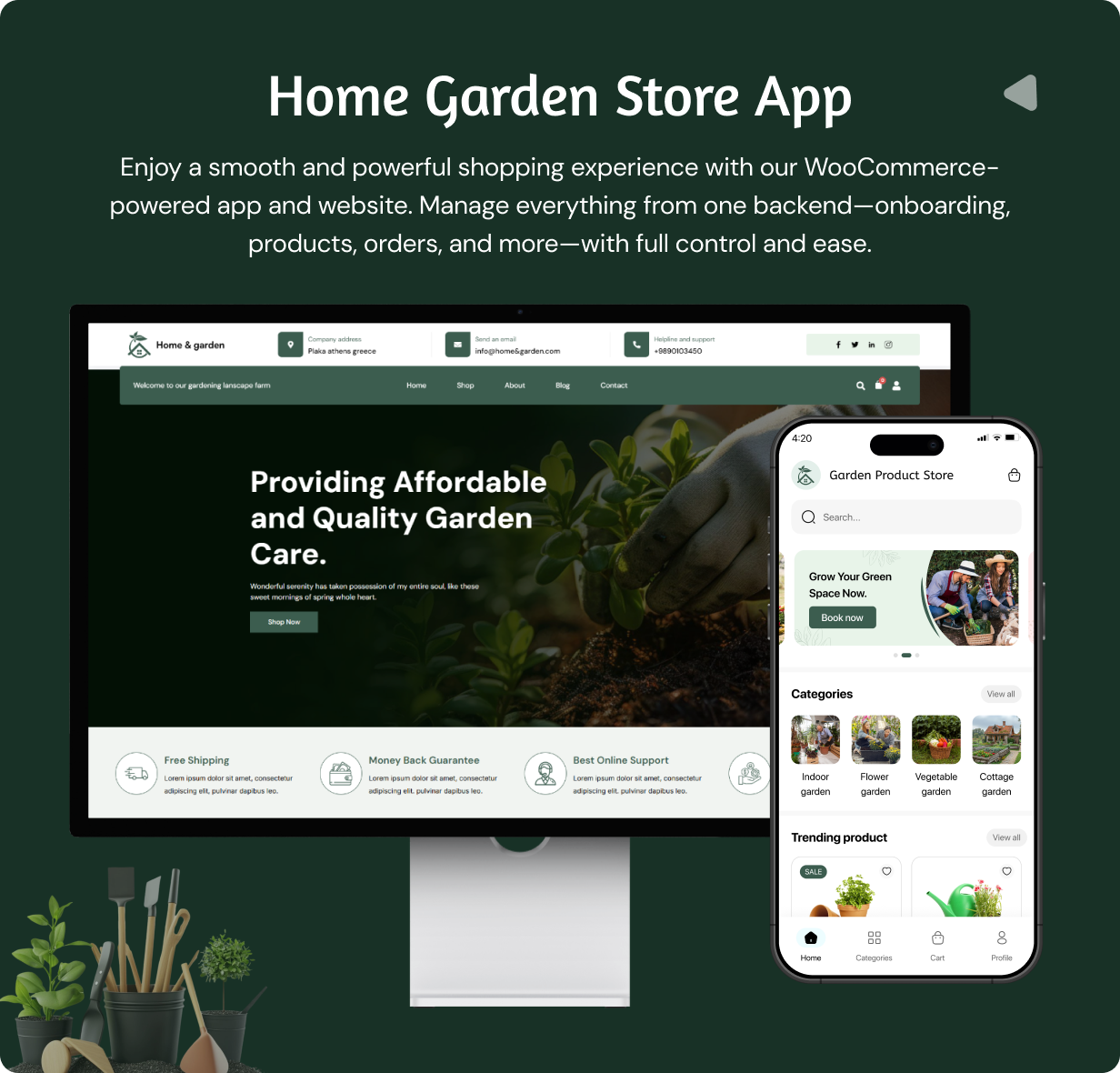 Garden Equipment Store App - E-commerce app in Flutter 3.x (Android, iOS) with WooCommerce Full App - 5