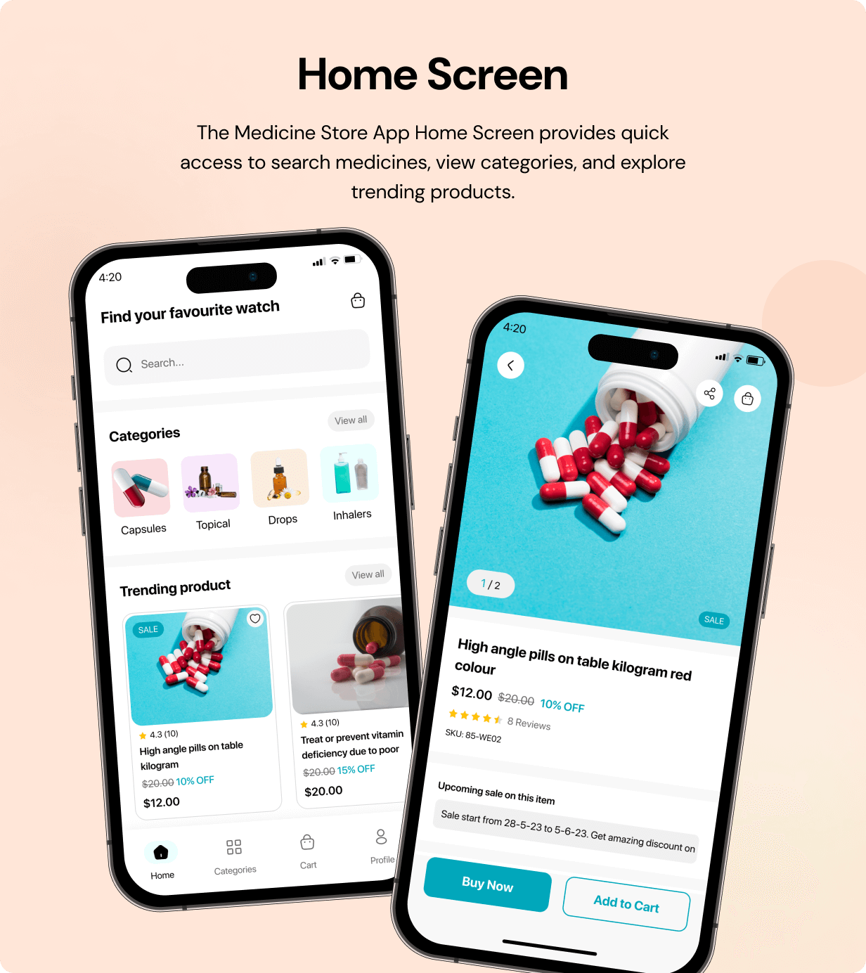 Medicine App store - E-commerce Store app in Flutter 3.x (Android, iOS) with WooCommerce Full App - 8