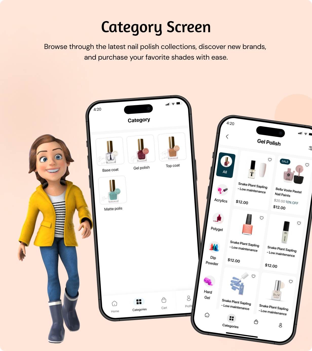 Nail Polish Store App - E-commerce Store app in Flutter 3.x (Android, iOS) with WooCommerce Full App