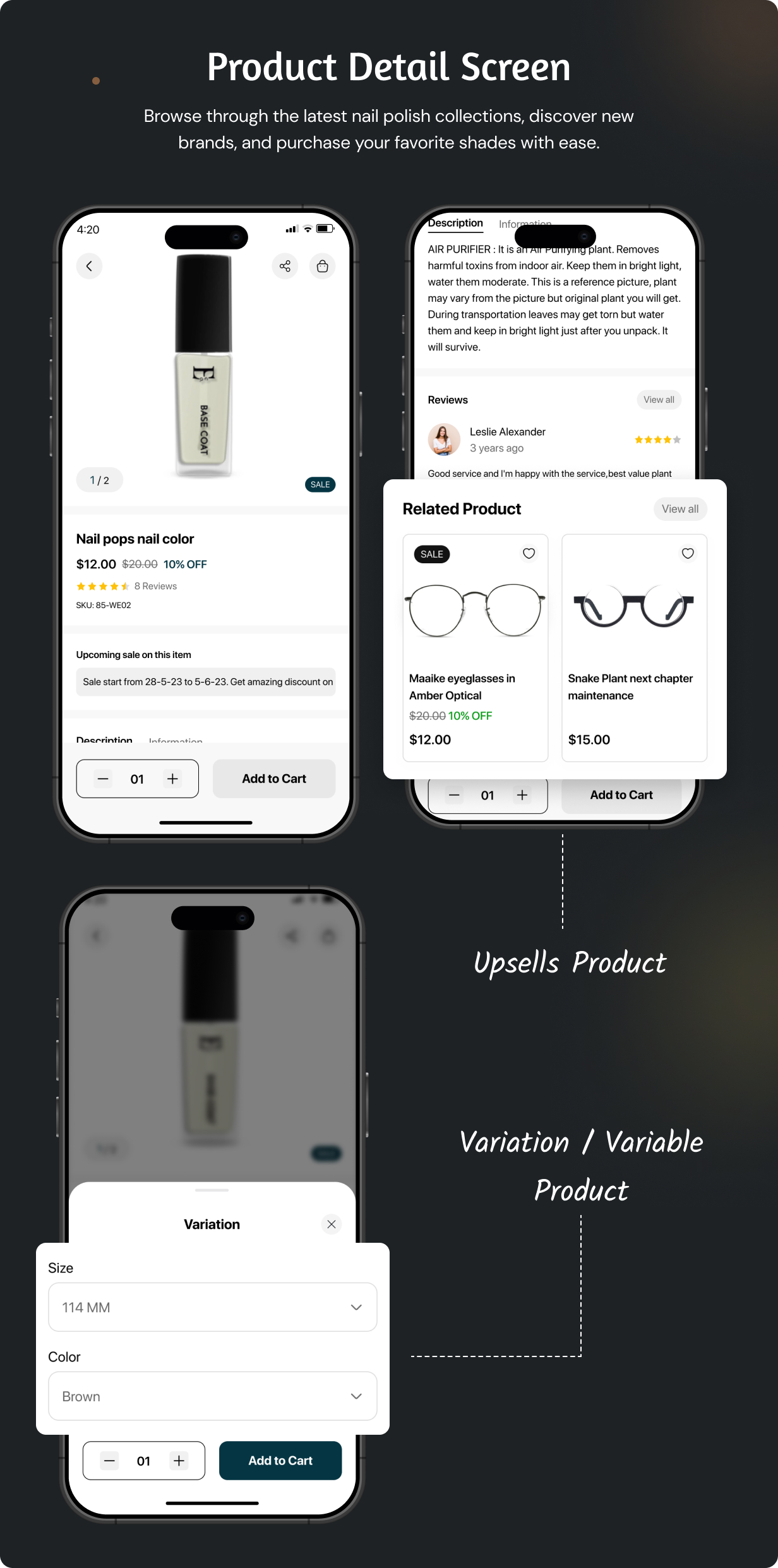Nail Polish Store App - E-commerce Store app in Flutter 3.x (Android, iOS) with WooCommerce Full App