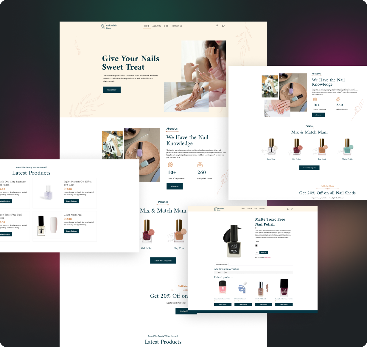 Nail Polish Store App - E-commerce Store app in Flutter 3.x (Android, iOS) with WooCommerce Full App